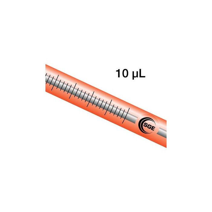 TRAJAN SGE 10 uL Fixed Needle Agilent Syringe with 4.2 cm 0.63 mm OD Cone Tipped...