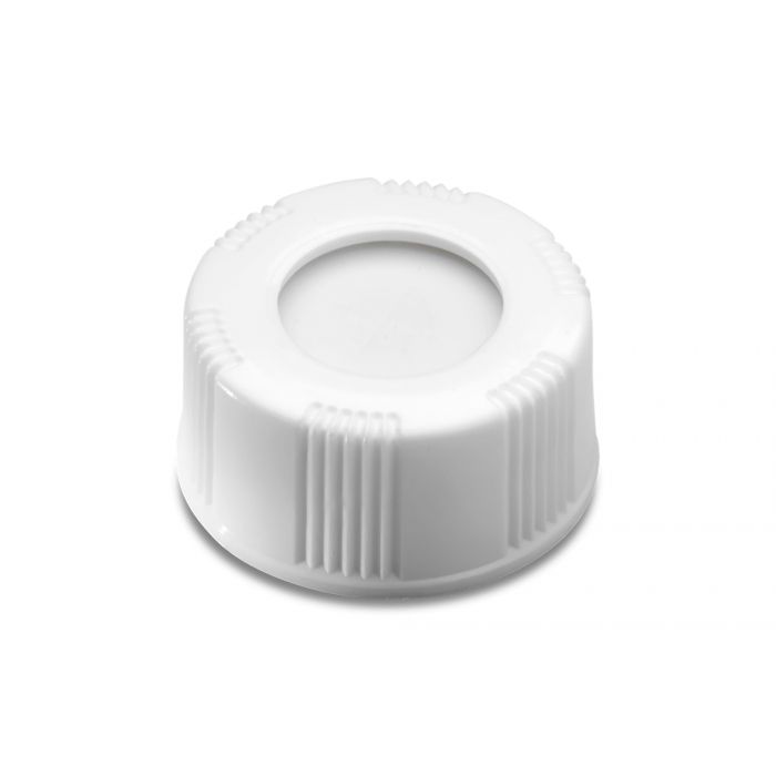 White Cap with X-Slit PTFE Silicone Septum;