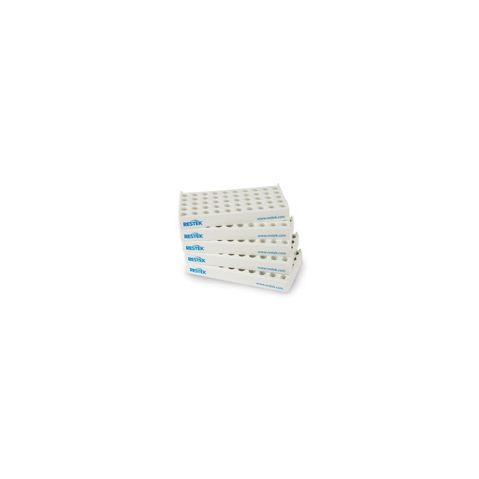 RESTEK vial Storage Rack for 12 x 32mm vials  50 vial Capacity Polypropylene  5-...
