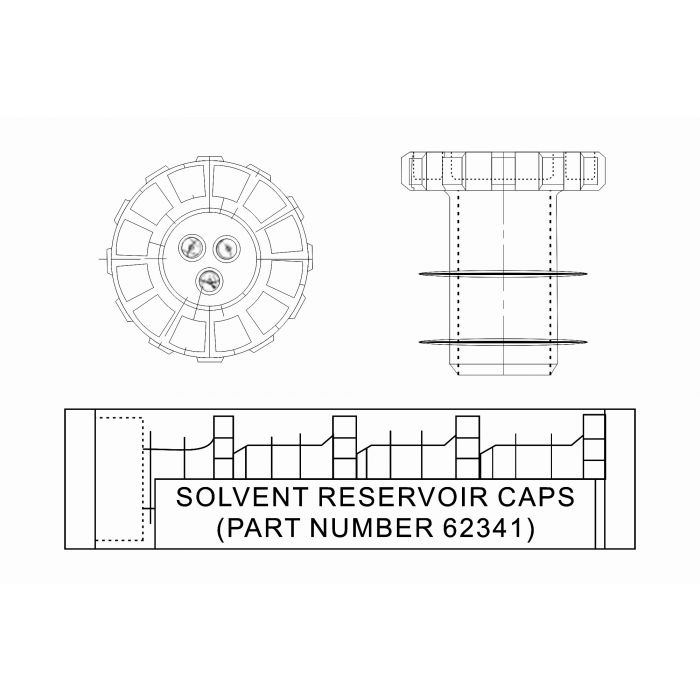 Waters Bottle Cap 1.25 in Neck, 4/pk;