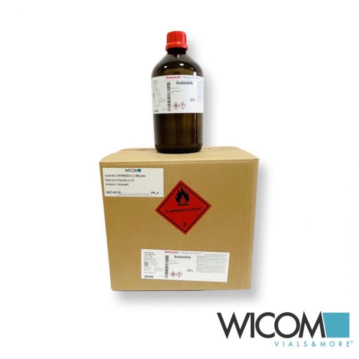 Acetonitrile, CHROMASOLV, LC-MS grade Box with 4 bottels of 2,5l manufacturer: H...