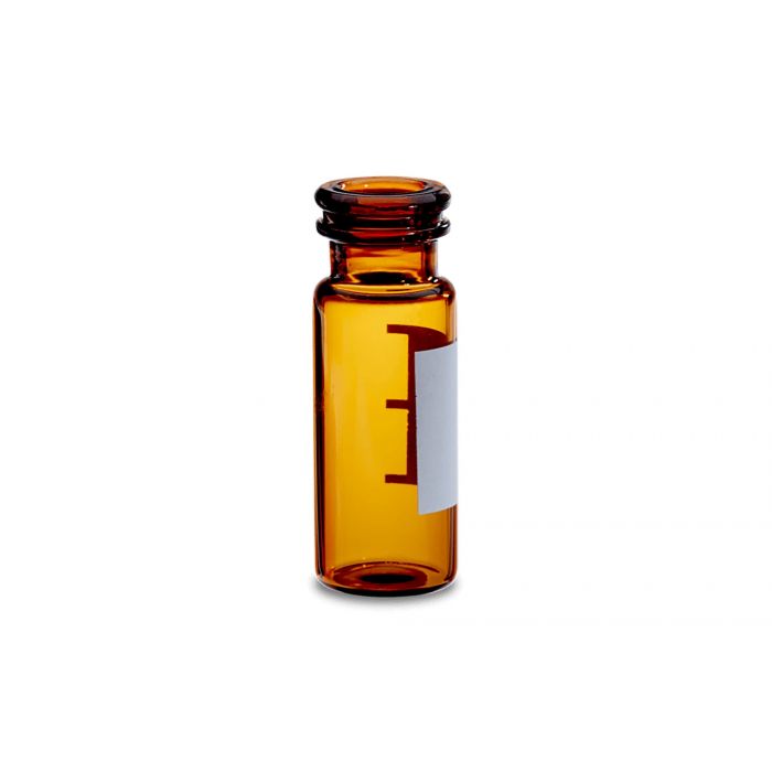 Waters Amber Glass 12 x 32 mm Snap Neck Vial, 2 mL Volume, 100 /pk;