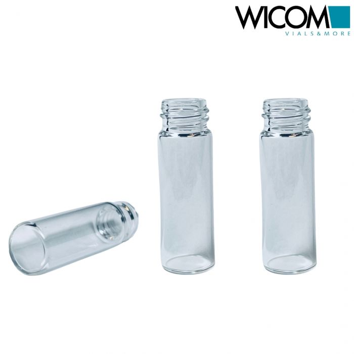 WICOM 4ml screw top vial, clear glass, 15x45mm pack of 100
