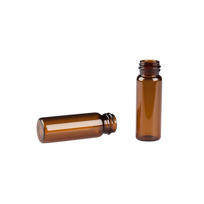 WICOM 4ml screw top vials, amber glass, 15x45mm pack of 100