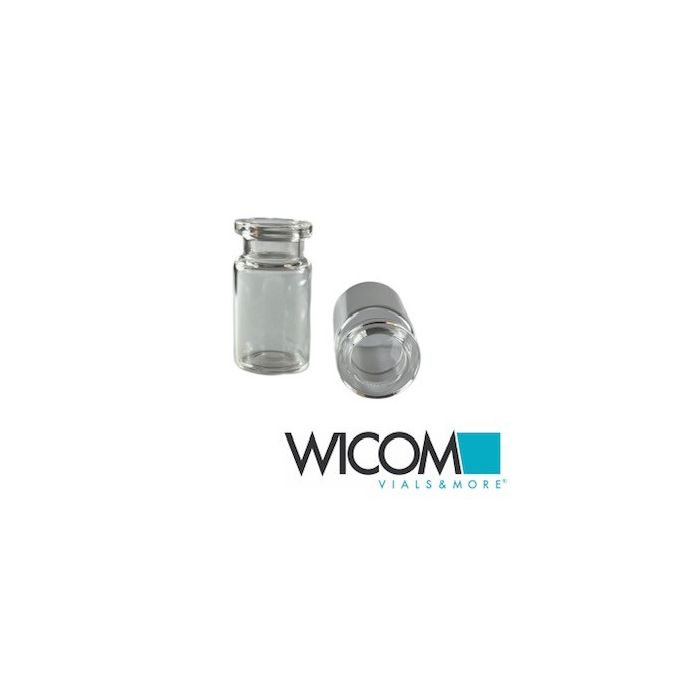 WICOM crimp vial, 20mm, 5ml, clear glass, 20.5x37.5mm