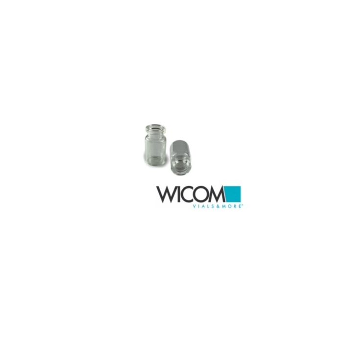 WICOM crimp vial, 20mm, 5ml, clear glass, 22x38.5mm For CTC, Agilent, Perkin Elm...