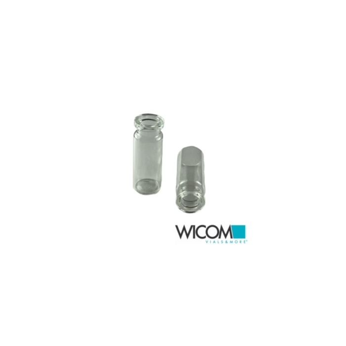 WICOM crimp vial, 20mm, 10ml, clear glass, 20.5x54.5mm