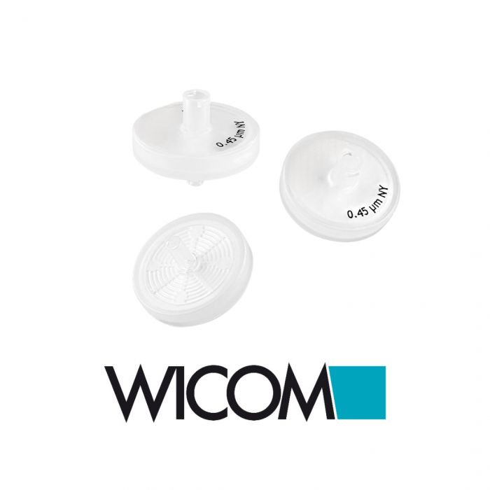 WICOM Spritzenvorsatzfilter 25mm 0.2µm Nylon, besteht aus drei Schichten: Vorfil...