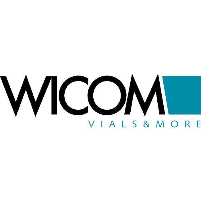 WICOM Micro-Vial, 1.1ml, 11.6x32mm, clear glass, conical with glass base, 1st hy...