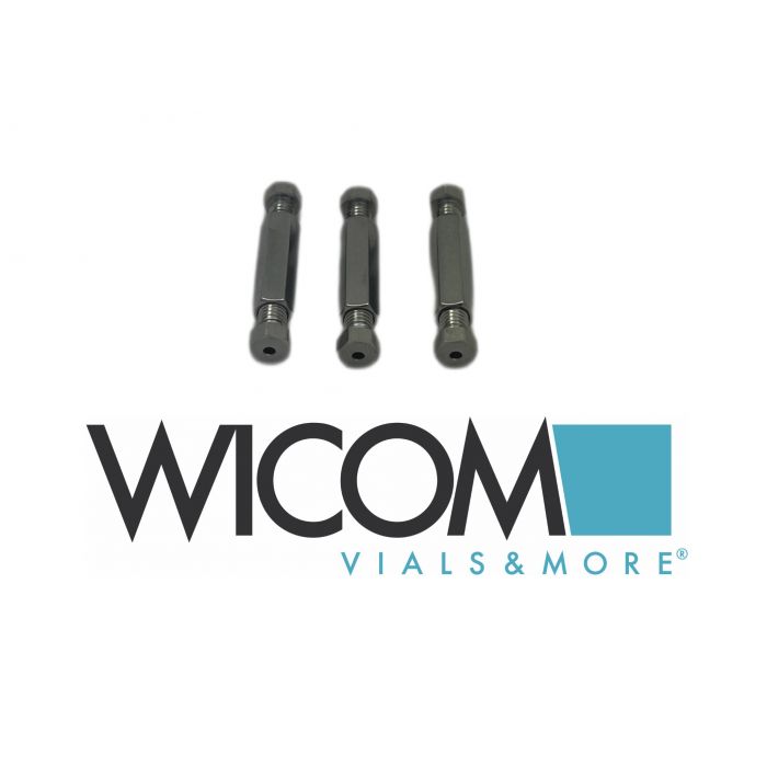 WICOM union with low dead volume for 1/16" capillary, 0,25mm hole, including scr...