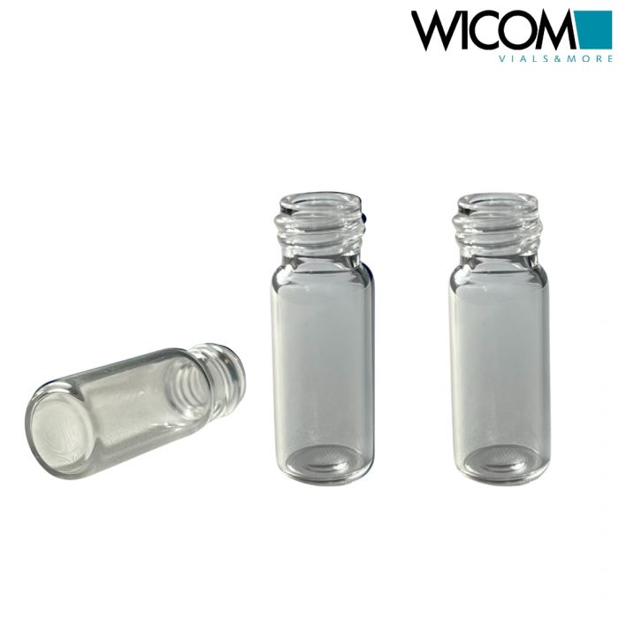 WICOM 10mm screw vial, 1.5ml, clear glass, 12x32mm Value pack with 20x100pce