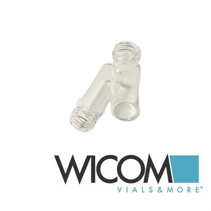 WICOM 10mm screw vial, 1.5ml, clear glass, 12x32mm for Waters Alliance System