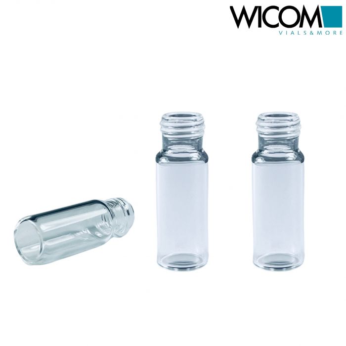 WICOM 2ml screw vials, clear glass, 12*32mm, with 9mm thread, value pack of 2000...