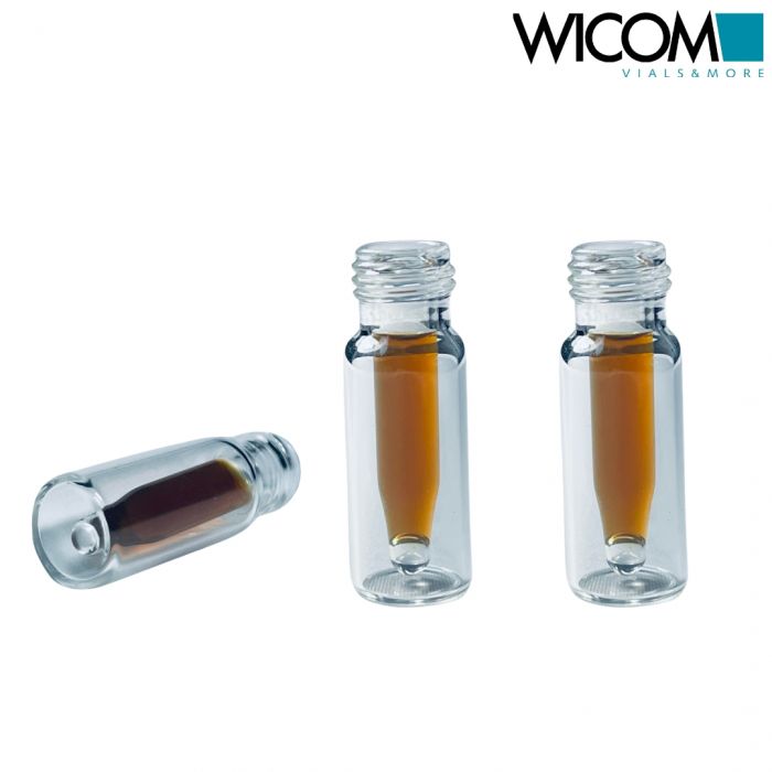 WICOM 2ml screw vials, clear glass, 12x32mm, with 9mm thread 9mm screw vial with...