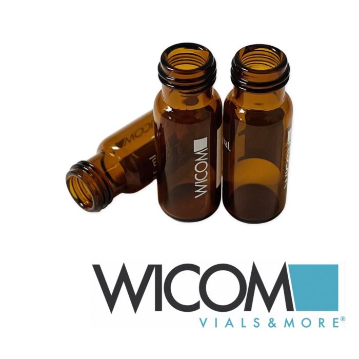WICOM 2ml Schraubvial, brown glass, with write-on patch and scale, 12*32mm, with...