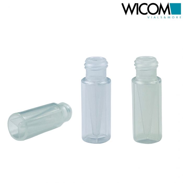 WICOM screw vial, PP (Polypropylen), 300µl, 11.5x32mm 9mm short thread (replace ...