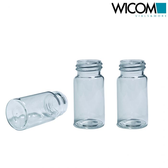 WICOM EPA-screw vials, 20ml, clear glass, 24mm thread 27.5x57mm
