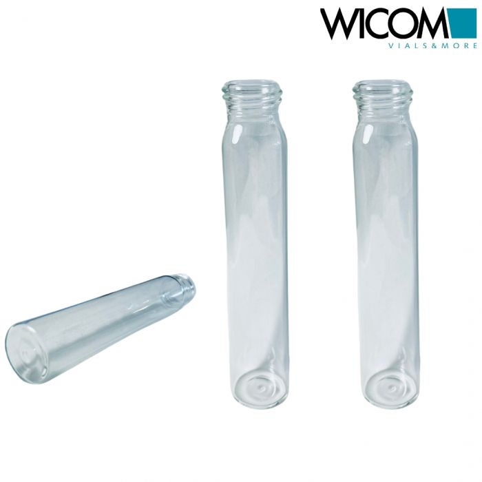 WICOM EPA-screw vials, 60ml, clear glass, 24mm thread, 27.5x140mm
