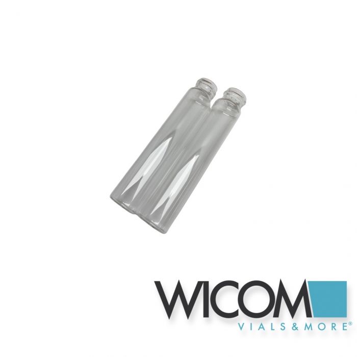 WICOM EPA-screw vials, 60ml, clear glass, 24mm thread, 27.5x140mm