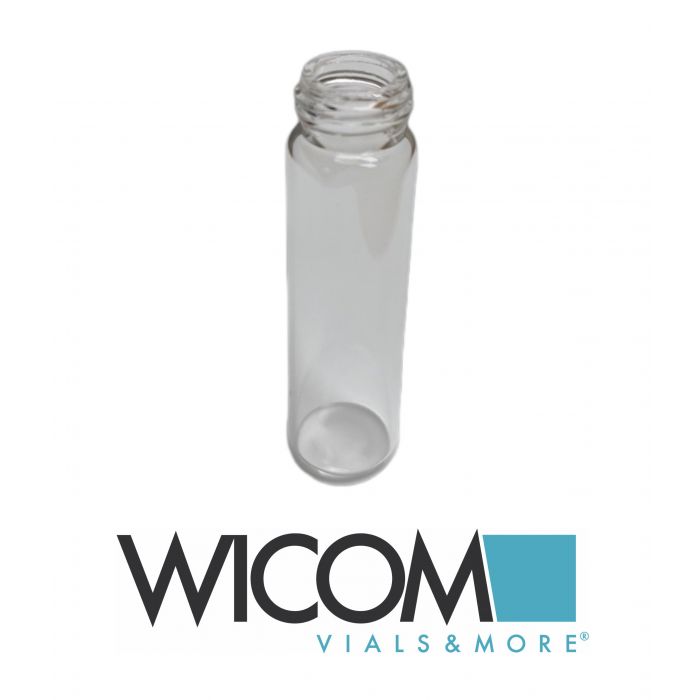 WICOM 15mm screw vial, clear glass, 8ml, 17x61mm