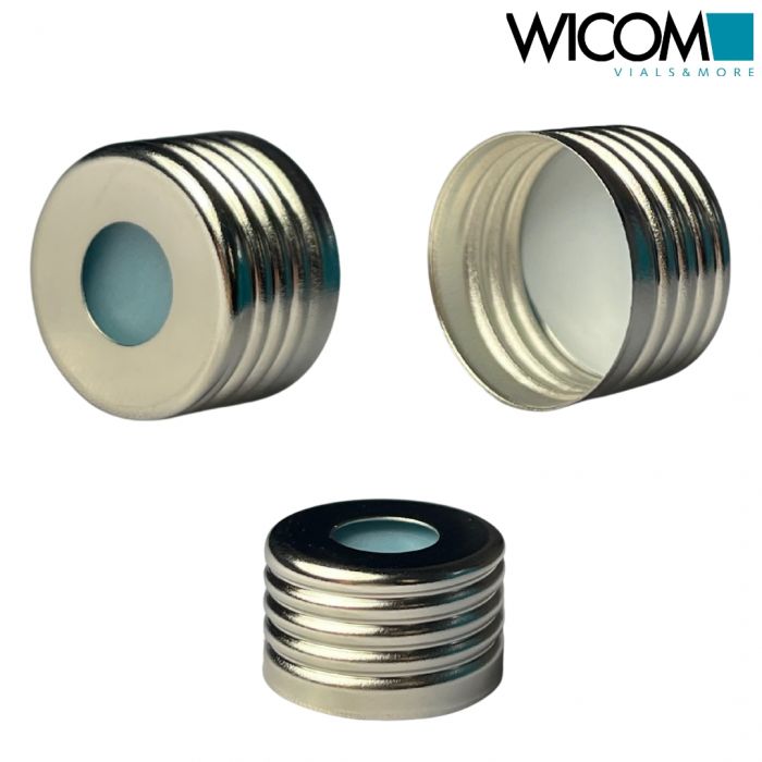 WICOM Schraubkappe 18mm, magnetisch für Head Space mit Loch septum Silikon/PTFE,...