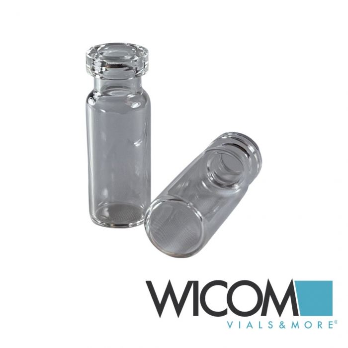 WICOM 2ml Autosampler vials clear glass,11mm crimp top in cert. DAB quality. 6mm...