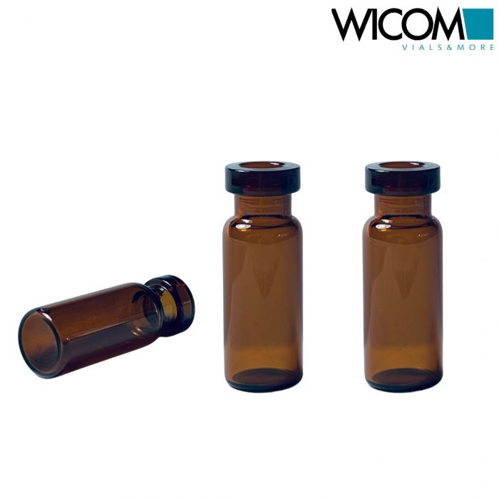 WICOM 2ml crimp vials, 11mm, brown glass in DAB quality Value pack of 20x100pce