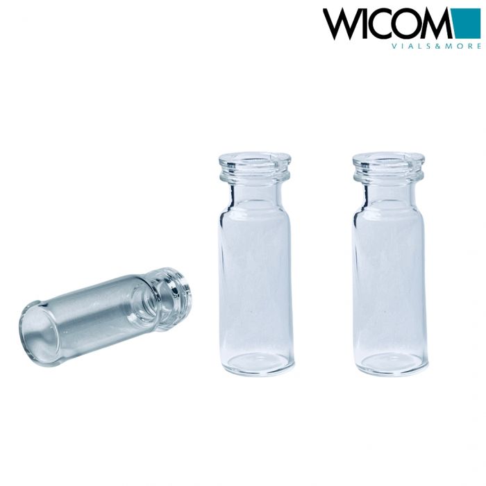 WICOM CRIMPSNAP vial,11mm, 2ml, clear glass, 1st hydrolytical grade glass, 6mm w...
