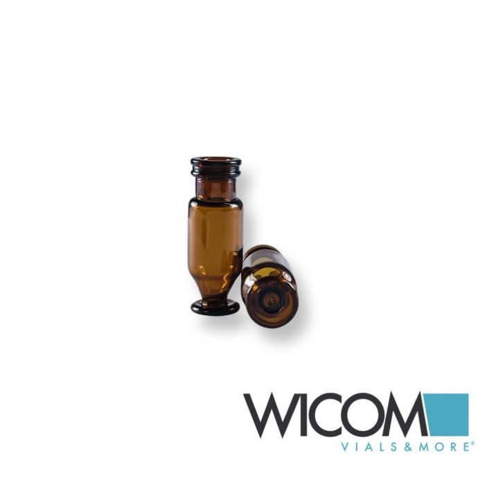 WICOM 11mm CRIMP/SNAP micro-V vials, 6mm opening, 12x32mm brown, 1.5ml