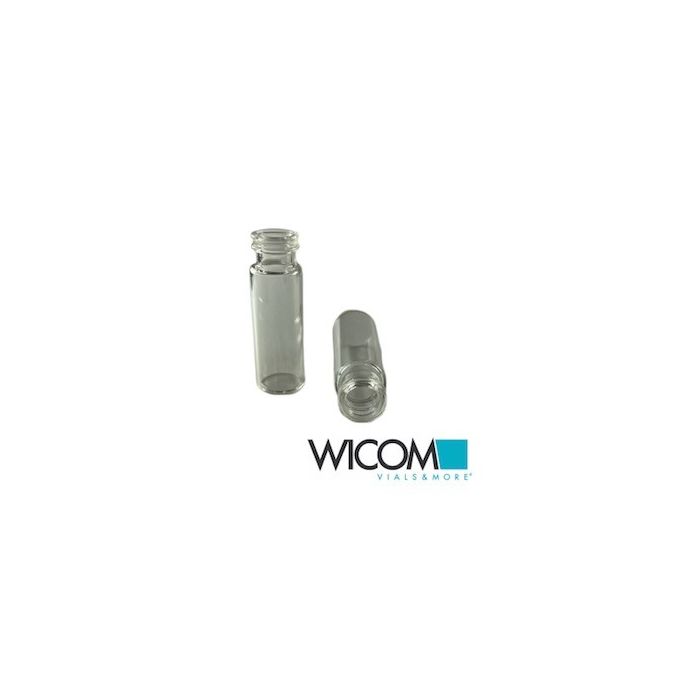 WICOM flacon col à sertir, 13mm, 4ml, verre transparent, 14.5x45mm