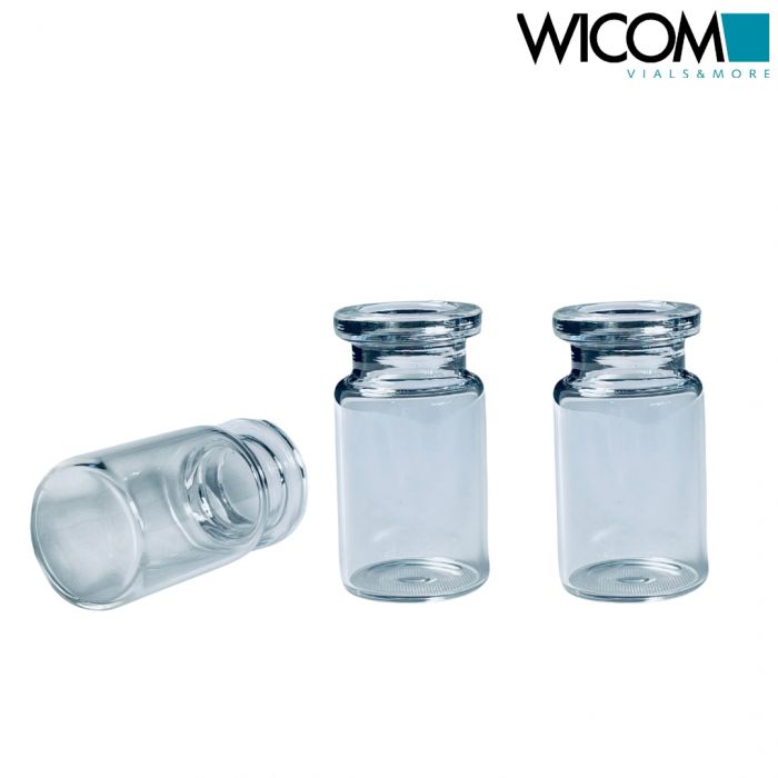 WICOM crimp vial, 20mm, 5ml, clear glass, 20.5x37.5mm