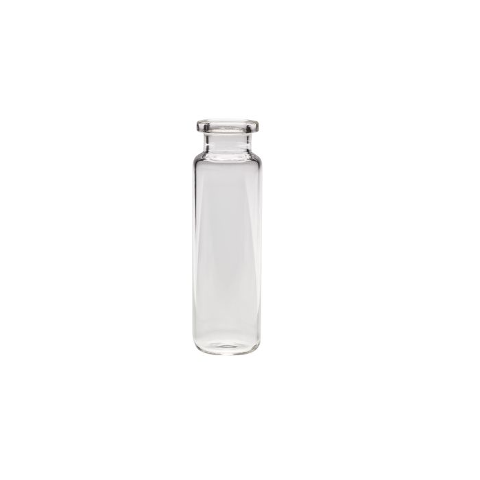 WICOM Crimp vial, 20mm, 20ml, clear glass, silanised, deactivated, 22.5x75.5mm, ...