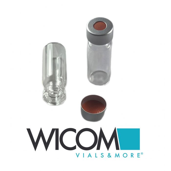 WICOM Combipack, includes 2ml crimp vial in clear glass and crimp cap with Butyl...