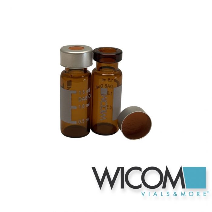 WICOM Combination pack, composed of N11 crimp vials, brown, with write-on patch ...