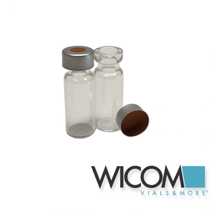 WICOM Combipack, includes 2ml crimp vial in clear glass and aluminium crimp cap ...