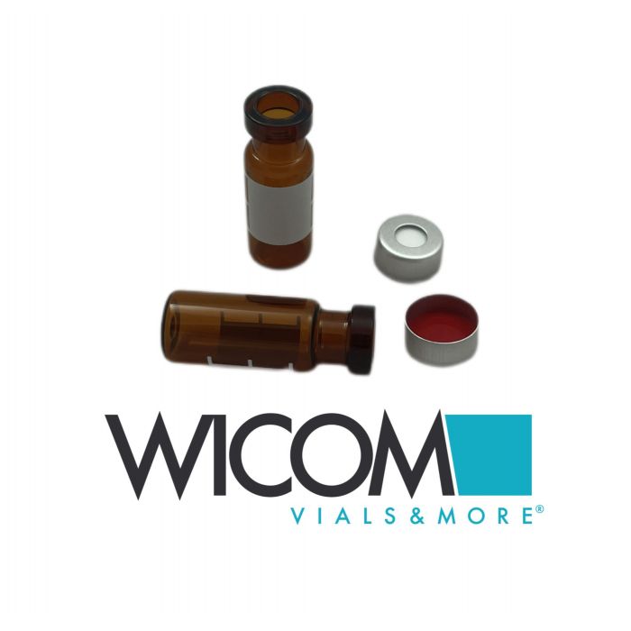 WICOM Combipack, includes 2ml crimp vial in amber glass with with write-on patch...