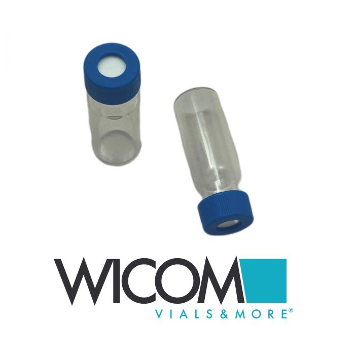 WICOM Combipack, includes 2ml screw vial in clear glass and screwed blue cap wit...