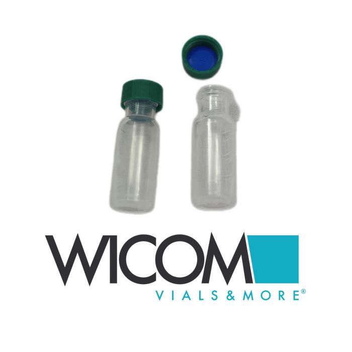 WICOM Combipack, includes 1.5ml screw vial in Polypropylen and green screw cap w...