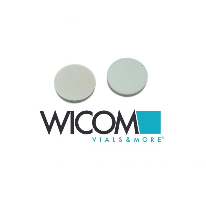 WICOM Septa Silicone/PTFE, for 20mm Caps, Tan/White, 3.0mm, 100/pk