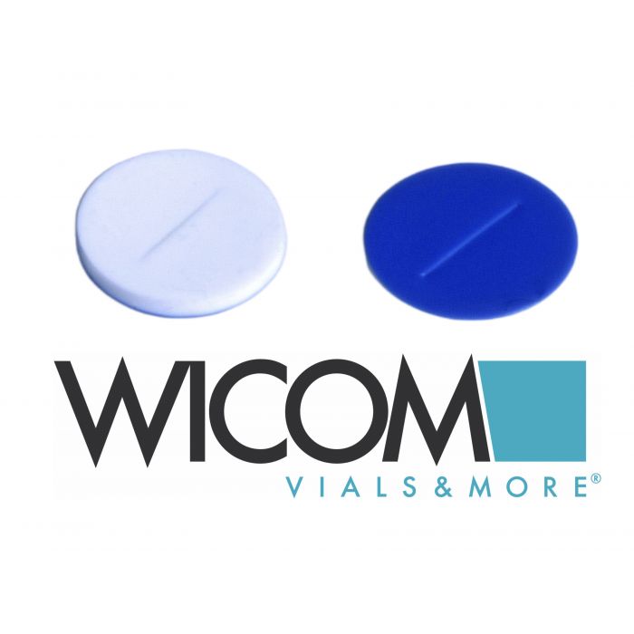 WICOM septum, 8mm, Silicone/PTFE, cross slitted, for 8mm caps