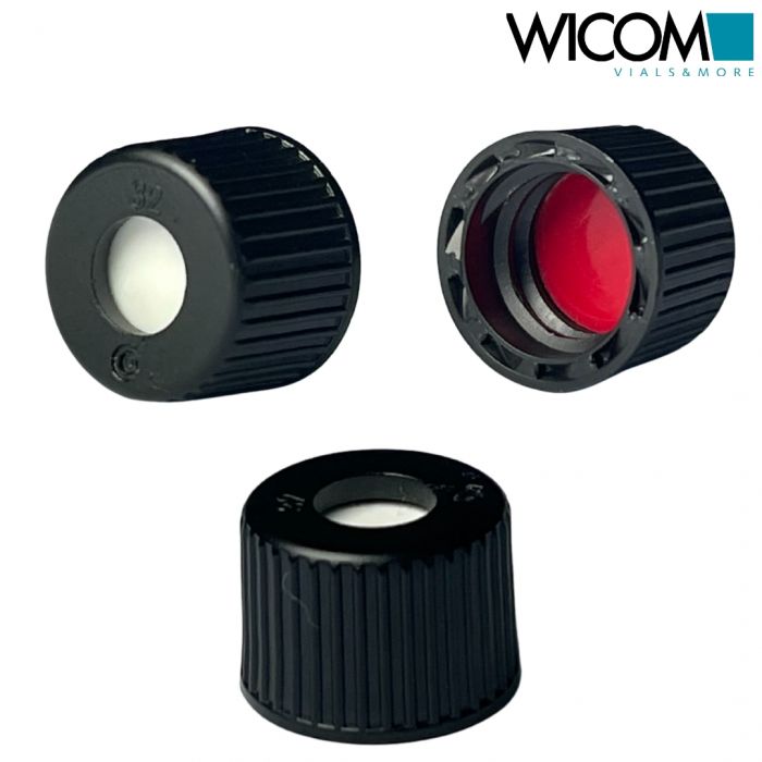 WICOM screw cap, 8mm, with Silicone/PTFE septum