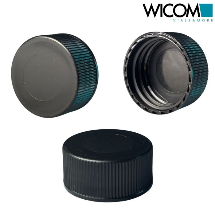 WICOM closing cap, 24mm, black, Polypropylen, without hole