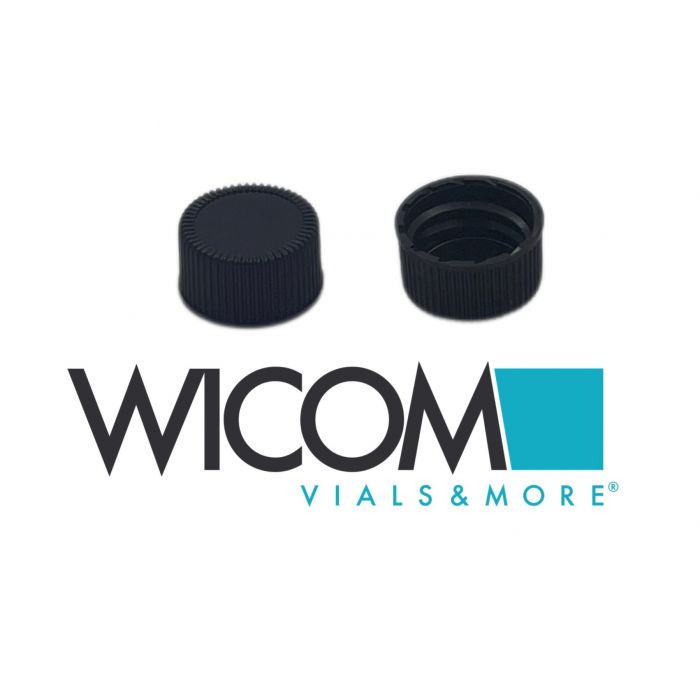 WICOM closing cap, 18mm, black, without septum