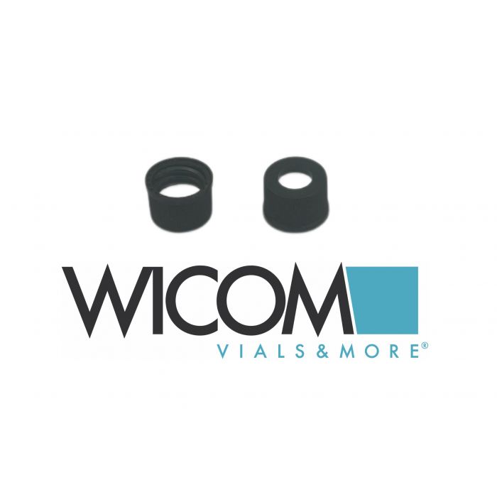 WICOM Screw cap, 10mm, PP, Silicone/PTFE septum cross slitted, Tan/White, 1000/p...