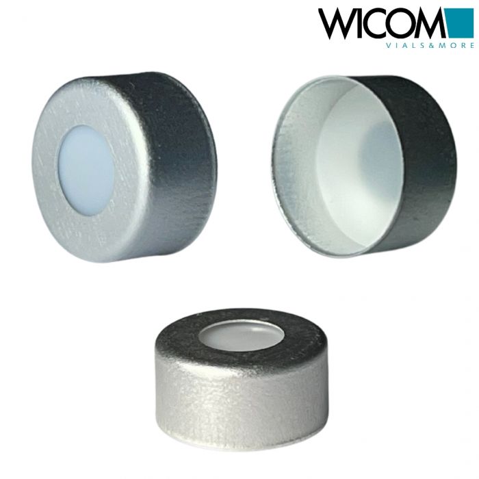WICOM 11mm Crimp Kappen, Aluminum mit PTFE Septum