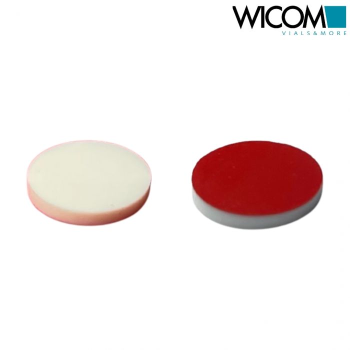 WICOM Septa 11mm Silicone/PTFE Red/White  1.5mm