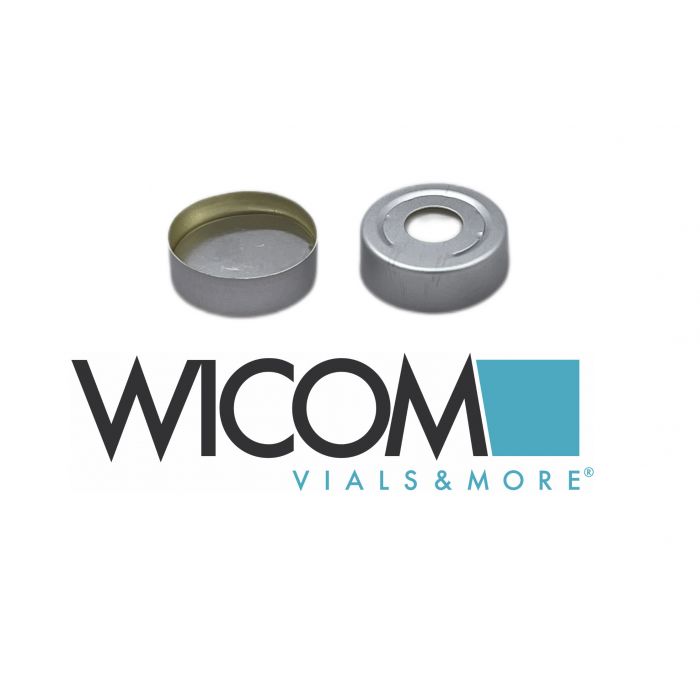WICOM Crimp caps 20mm Aluminium with pressure relief Aluminium coated silicone s...