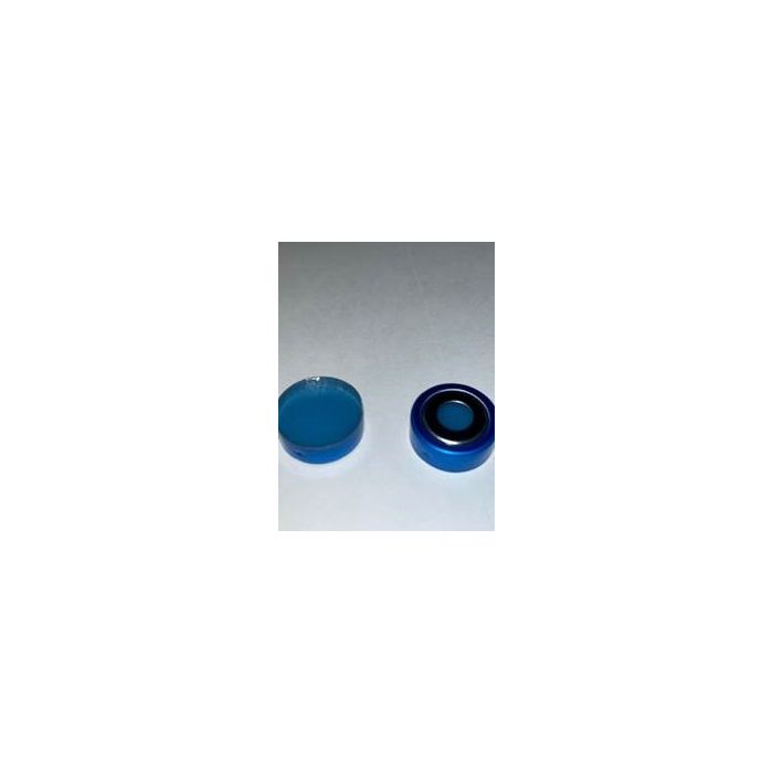 WICOM 20mm Aluminium crimp cap, blue, with magnetic disk with silicone/PTFE sept...