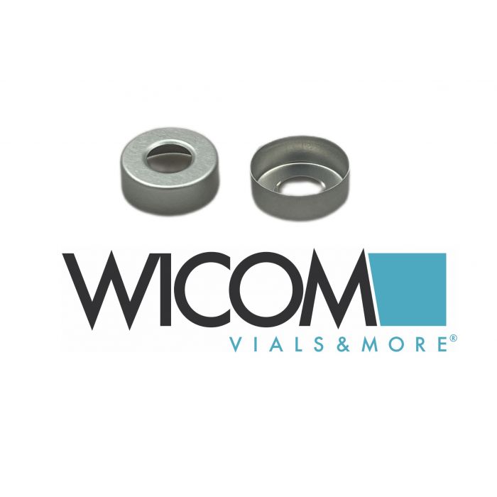 WICOM Crimp cap 20mm Aluminium with 10mm hole
