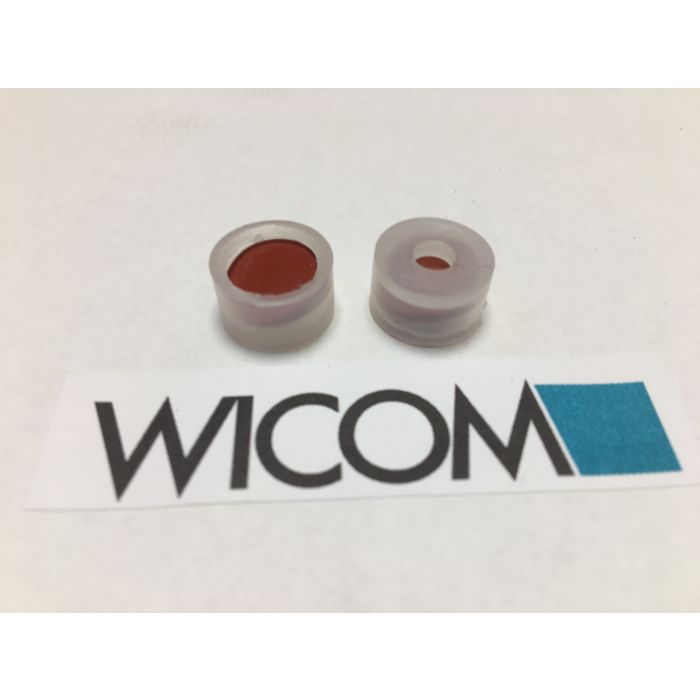 WICOM Snap cap PP, clear with Butyl/PTFE septum